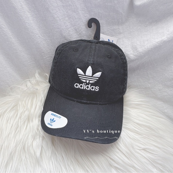 adidas Accessories - NWT Adidas Women Originals Relaxed Strap Back Hat Cap Black White